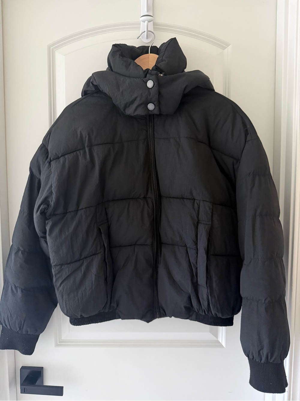 Lucky Brand Black Puffer Jacket with Hood